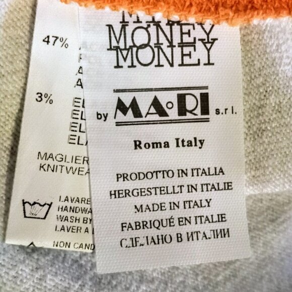 Le Maglie Miss Money Money Italian Knit Zip Cardigan NWT - Picture 4 of 6